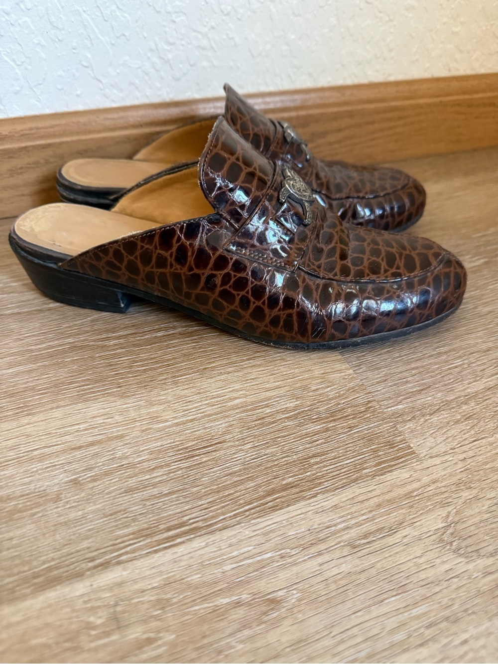 Vintage Justin Boots Women’s Alligator Mules Slip On Size 8 Made In Mexico